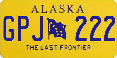 AK license plate GPJ222