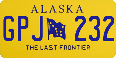 AK license plate GPJ232