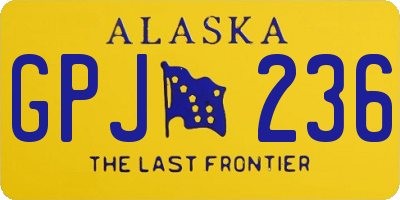 AK license plate GPJ236