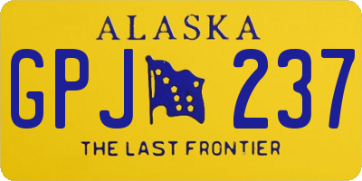 AK license plate GPJ237