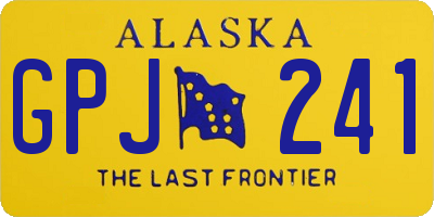 AK license plate GPJ241