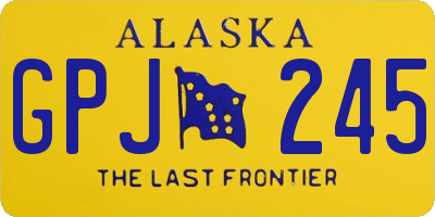 AK license plate GPJ245