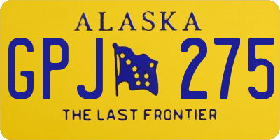 AK license plate GPJ275