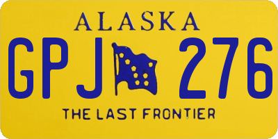 AK license plate GPJ276