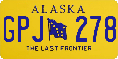 AK license plate GPJ278