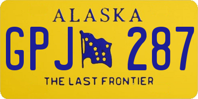 AK license plate GPJ287