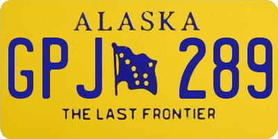 AK license plate GPJ289