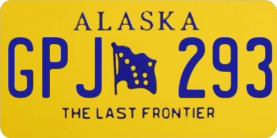 AK license plate GPJ293