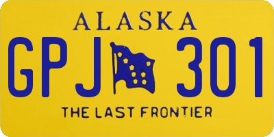 AK license plate GPJ301