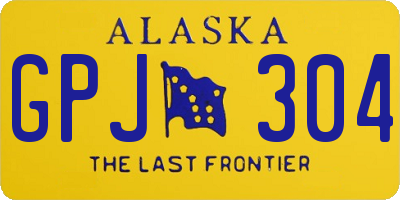 AK license plate GPJ304