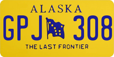 AK license plate GPJ308