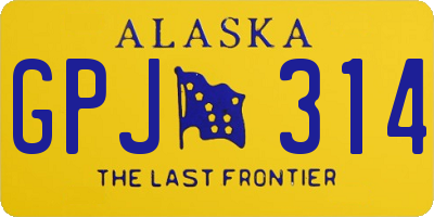 AK license plate GPJ314