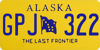 AK license plate GPJ322