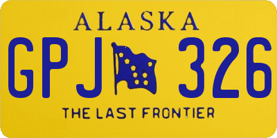 AK license plate GPJ326