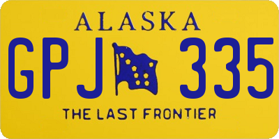 AK license plate GPJ335