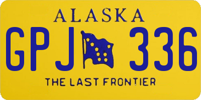AK license plate GPJ336
