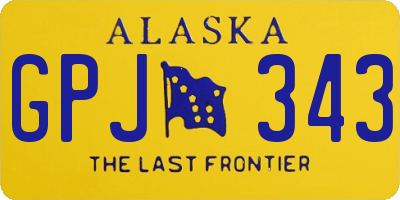 AK license plate GPJ343