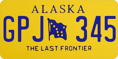 AK license plate GPJ345
