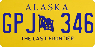 AK license plate GPJ346