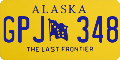 AK license plate GPJ348