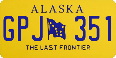 AK license plate GPJ351