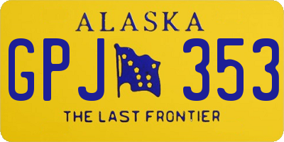 AK license plate GPJ353