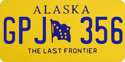 AK license plate GPJ356