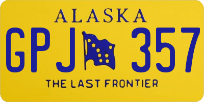 AK license plate GPJ357