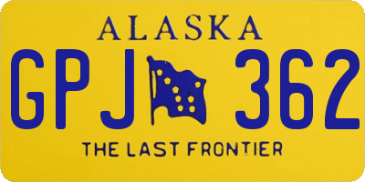 AK license plate GPJ362
