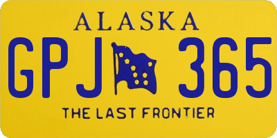 AK license plate GPJ365