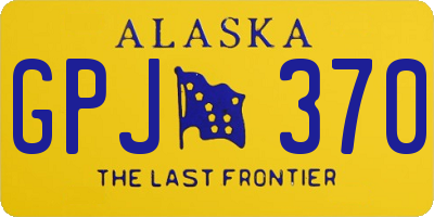 AK license plate GPJ370