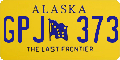 AK license plate GPJ373