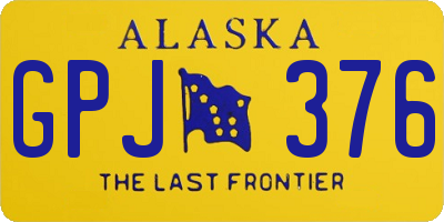 AK license plate GPJ376
