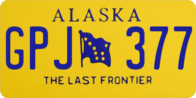 AK license plate GPJ377