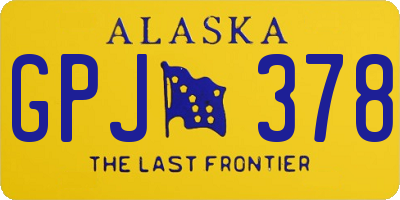 AK license plate GPJ378