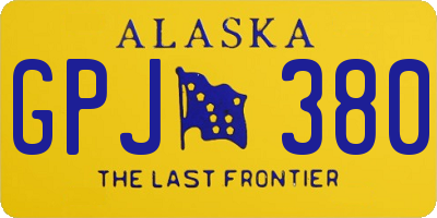 AK license plate GPJ380