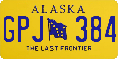 AK license plate GPJ384