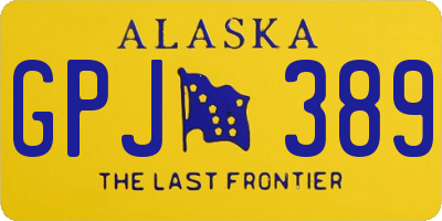 AK license plate GPJ389