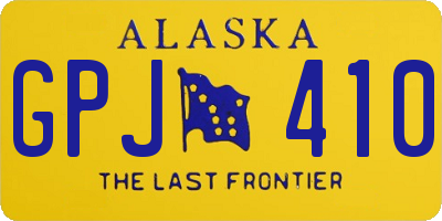 AK license plate GPJ410