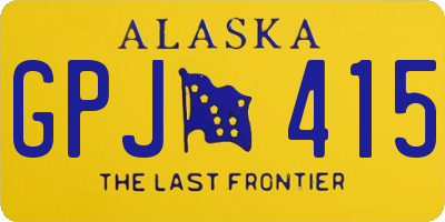 AK license plate GPJ415