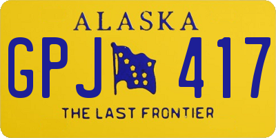 AK license plate GPJ417