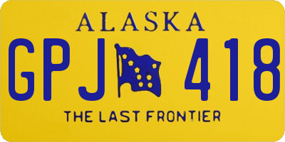 AK license plate GPJ418