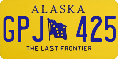 AK license plate GPJ425