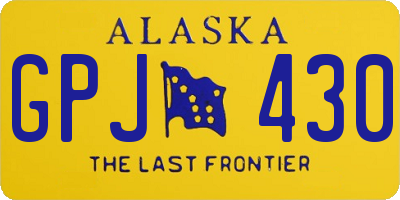 AK license plate GPJ430