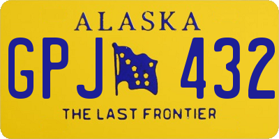 AK license plate GPJ432