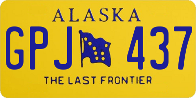 AK license plate GPJ437