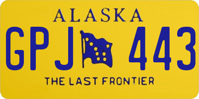 AK license plate GPJ443