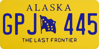 AK license plate GPJ445