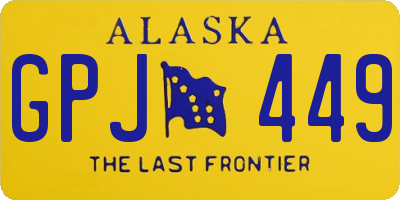 AK license plate GPJ449