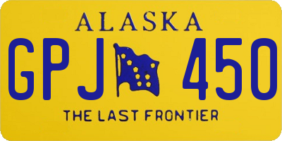 AK license plate GPJ450